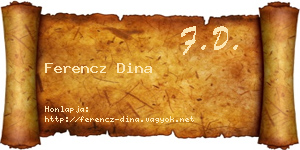 Ferencz Dina névjegykártya